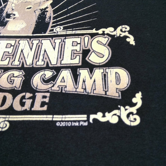 CHEYENNES HUNTING CAMP GRAPHIC TEE SHIRT BLACK MED - Picture 3 of 15